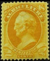 Scott O8<br />24c AGRICULTURE - Winfield Scott - Yellow<br />Pane Single<br /><span class=quot;smallerquot;>(reference or stock image)</span>
