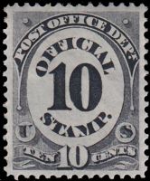 Scott O51<br />10c BLACK - Numeral 10 - Black<br />Pane Single<br /><span class=quot;smallerquot;>(reference or stock image)</span>