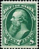 Scott O61<br />7c STATE - Edwin Stanton - Dark-green<br />Pane Single<br /><span class=quot;smallerquot;>(reference or stock image)</span>