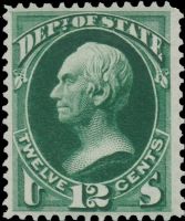 Scott O63<br />12c STATE - Henry Clay - Dark-green<br />Pane Single<br /><span class=quot;smallerquot;>(reference or stock image)</span>