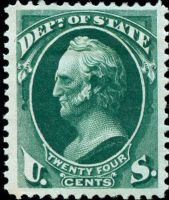 Scott O65<br />24c STATE - Winfield Scott - Dark-green<br />Pane Single<br /><span class=quot;smallerquot;>(reference or stock image)</span>