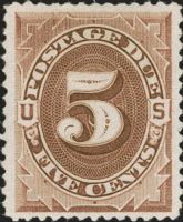 Scott J11<br />5c Numeral 5 - Deep-brown<br />Pane Single<br /><span class=quot;smallerquot;>(reference or stock image)</span>