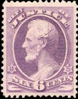 Scott O110<br />6c TREASURY - Abraham Lincoln - Brown<br />Pane Single<br /><span class=quot;smallerquot;>(reference or stock image)</span>