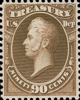 Scott O113<br />90c TREASURY - Oliver Hazard Perry - Brown<br />Pane Single<br /><span class=quot;smallerquot;>(reference or stock image)</span>