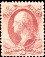 Scott O116<br />3c WAR - George Washington - Rose-red<br />Pane Single<br /><span class=quot;smallerquot;>(reference or stock image)</span>