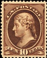 Scott 209<br />10c Thomas Jefferson - Brown; Re-Engraved<br />Pane-Single<br /><span class=quot;smallerquot;>(reference or stock image)</span>