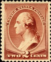 Scott 210<br />2c George Washington - Red-brown<br />Pane-Single<br /><span class=quot;smallerquot;>(reference or stock image)</span>