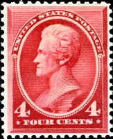 Scott 215<br />4c Andrew Jackson - Carmine<br />Pane-Single<br /><span class=quot;smallerquot;>(reference or stock image)</span>