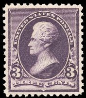 Scott 221<br />3c Andrew Jackson<br />Pane Single<br /><span class=quot;smallerquot;>(reference or stock image)</span>