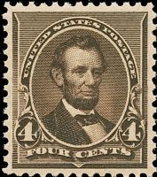 Scott 222<br />4c Abraham Lincoln<br />Pane Single<br /><span class=quot;smallerquot;>(reference or stock image)</span>