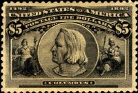 Scott 245<br />$5.00 Christopher Columbus<br />Pane Single<br /><span class=quot;smallerquot;>(reference or stock image)</span>