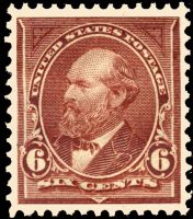 Scott 256<br />6c James A. Garfield - Dull-brown<br />Pane Single<br /><span class=quot;smallerquot;>(reference or stock image)</span>