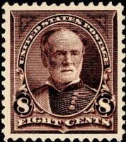 Scott 257<br />8c William T. Sherman - Violet-brown<br />Pane Single<br /><span class=quot;smallerquot;>(reference or stock image)</span>