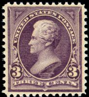 Scott 268<br />3c Andrew Jackson - Purple<br />Pane Single<br /><span class=quot;smallerquot;>(reference or stock image)</span>