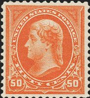 Scott 275<br />50c Thomas Jefferson - Orange<br />Pane Single<br /><span class=quot;smallerquot;>(reference or stock image)</span>