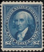 Scott 277<br />$2.00 James Madison - Bright-Blue<br />Pane Single<br /><span class=quot;smallerquot;>(reference or stock image)</span>