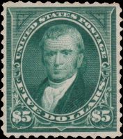 Scott 278<br />$5.00 John Marshall - Dark-green<br />Pane Single<br /><span class=quot;smallerquot;>(reference or stock image)</span>