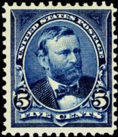 Scott 281<br />5c Ulysses S. Grant - Blue<br />Pane Single<br /><span class=quot;smallerquot;>(reference or stock image)</span>