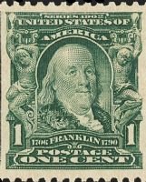 Scott 316<br />1c Benjamin Franklin (Coil)<br />Coil Single<br /><span class=quot;smallerquot;>(reference or stock image)</span>