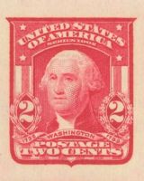 Scott 320<br />2c George Washington - Carmine - Type I<br />Imperforate Pane Single<br /><span class=quot;smallerquot;>(reference or stock image)</span>