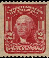 Scott 321<br />2c George Washington - Carmine - Type I<br />Coil Single<br /><span class=quot;smallerquot;>(reference or stock image)</span>