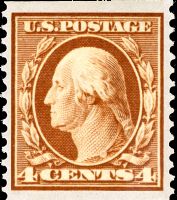 Scott 354<br />4c George Washington<br />Coil Single<br /><span class=quot;smallerquot;>(reference or stock image)</span>