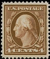 Scott 360<br />4c George Washington - Bluish Paper<br />Pane Single<br /><span class=quot;smallerquot;>(reference or stock image)</span>