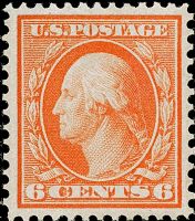 Scott 362<br />6c George Washington - Bluish Paper<br />Pane Single<br /><span class=quot;smallerquot;>(reference or stock image)</span>