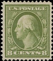 Scott 363<br />8c George Washington - Bluish Paper<br />Pane Single<br /><span class=quot;smallerquot;>(reference or stock image)</span>
