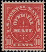 Scott O126<br />10c POSTAL SAVINGS<br />Pane Single<br /><span class=quot;smallerquot;>(reference or stock image)</span>