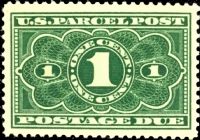 Scott JQ1<br />1c U.S Parcel Post Postage Due<br />Pane Single<br /><span class=quot;smallerquot;>(reference or stock image)</span>