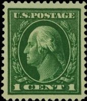 Scott 405<br />1c George Washington<br />Pane Single<br /><span class=quot;smallerquot;>(reference or stock image)</span>
