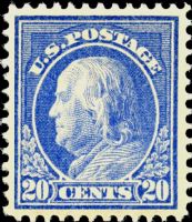 Scott 419<br />20c Benjamin Franklin<br />Pane Single<br /><span class=quot;smallerquot;>(reference or stock image)</span>