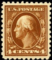 Scott 427<br />4c George Washington<br />Pane Single<br /><span class=quot;smallerquot;>(reference or stock image)</span>
