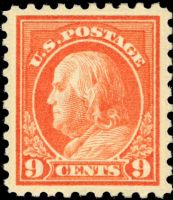 Scott 432<br />9c Benjamin Franklin<br />Pane Single<br /><span class=quot;smallerquot;>(reference or stock image)</span>