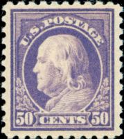 Scott 440<br />50c Benjamin Franklin<br />Pane Single<br /><span class=quot;smallerquot;>(reference or stock image)</span>