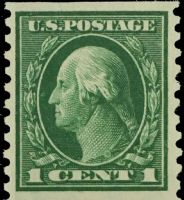 Scott 443<br />1c George Washington<br />Coil Single<br /><span class=quot;smallerquot;>(reference or stock image)</span>