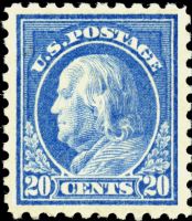 Scott 476<br />20c Benjamin Franklin<br />Pane Single<br /><span class=quot;smallerquot;>(reference or stock image)</span>