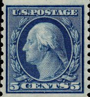 Scott 496<br />5c George Washington<br />Coil Single<br /><span class=quot;smallerquot;>(reference or stock image)</span>
