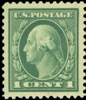 Scott 498<br />1c George Washington<br />Pane Single<br /><span class=quot;smallerquot;>(reference or stock image)</span>