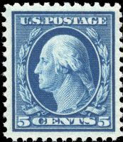 Scott 504<br />5c George Washington<br />Pane Single<br /><span class=quot;smallerquot;>(reference or stock image)</span>