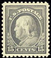 Scott 514<br />15c Benjamin Franklin<br />Pane Single<br /><span class=quot;smallerquot;>(reference or stock image)</span>