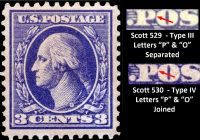 Scott 530<br />3c George Washington - Type IV<br />Pane Single<br /><span class=quot;smallerquot;>(reference or stock image)</span>