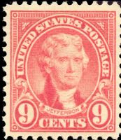 Scott 561<br />9c Thomas Jefferson<br />Pane Single<br /><span class=quot;smallerquot;>(reference or stock image)</span>