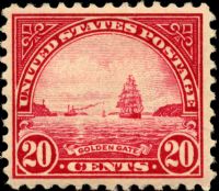 Scott 567<br />20c Golden Gate<br />Pane Single<br /><span class=quot;smallerquot;>(reference or stock image)</span>