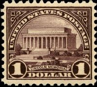 Scott 571<br />$1.00 Lincoln Memorial<br />Pane Single<br /><span class=quot;smallerquot;>(reference or stock image)</span>