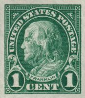 Scott 575<br />1c Benjamin Franklin<br />Pane Single<br /><span class=quot;smallerquot;>(reference or stock image)</span>