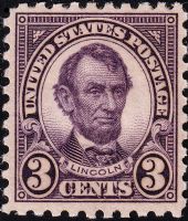 Scott 584<br />3c Abraham Lincoln<br />Pane Single<br /><span class=quot;smallerquot;>(reference or stock image)</span>