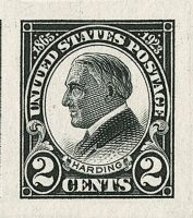 Scott 611<br />2c Warren G. Harding Memorial<br />Imperforate; Pane Single<br /><span class=quot;smallerquot;>(reference or stock image)</span>
