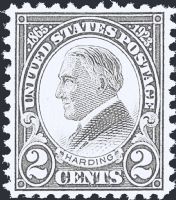 Scott 613<br />2c Warren G. Harding Memorial - Rotary Sheet Waste<br />Pane Single - facsimile<br /><span class=quot;smallerquot;>(reference or stock image)</span>